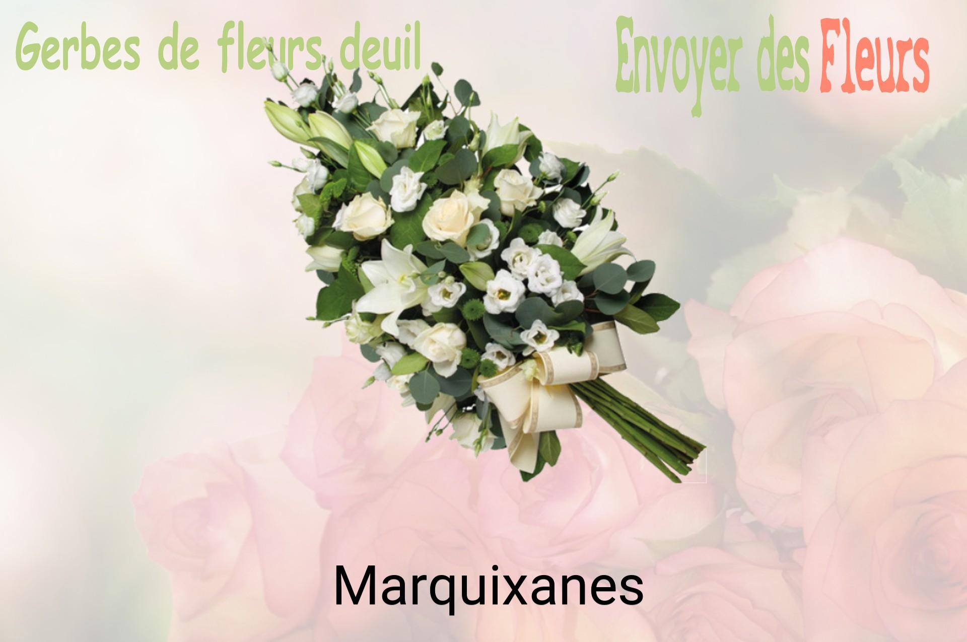 Gerbe de fleurs de deuil livrée à Marquixanes